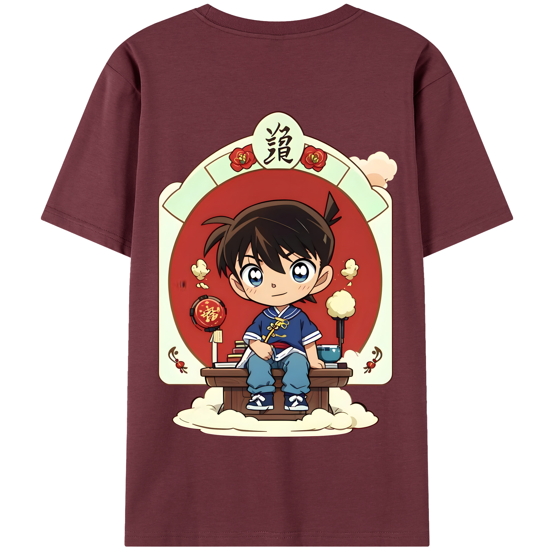 （画像用） 名探偵コナン 江戸川 コナン Detective Conan Conan Edogawa 綿100％半袖Tシャツ（背面プリント）